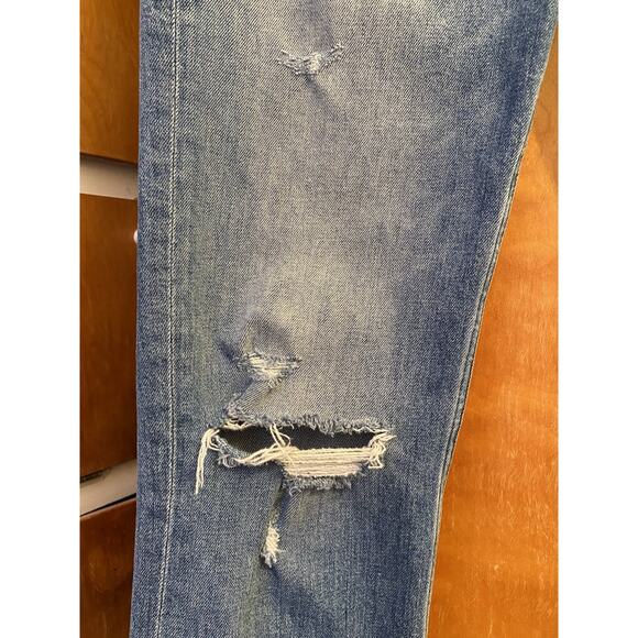 Mother High Waisted Rider Ankle Far Beyond The Sky Distressed Jeans Size 30 - Picture 3 of 12